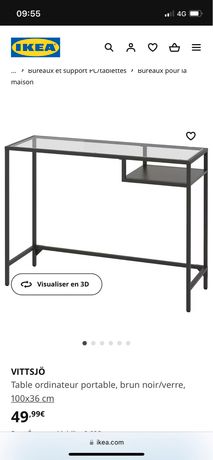 MALM Plateau en verre, incolore gris transparent gris, 80x48 cm - IKEA