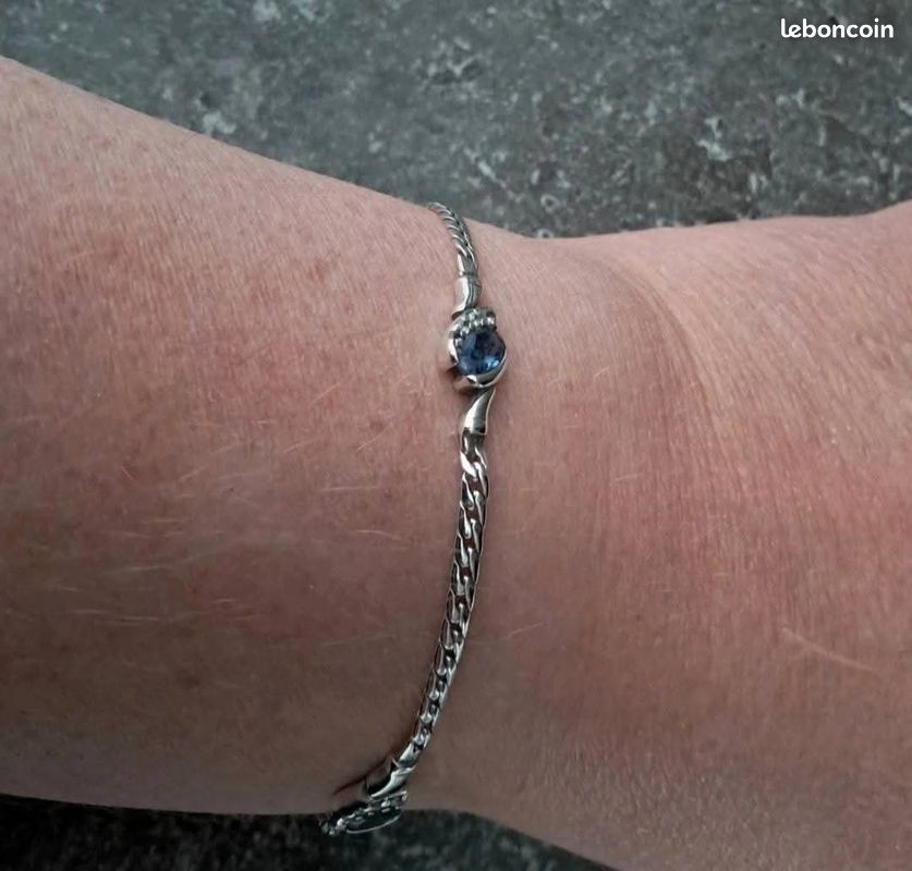 Bracelet bjoux fat man en argent sterlng 925 avec perres