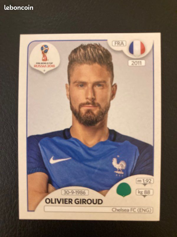 Autocollant Olivier Giroud Equipe De France Euro 2020 - Style Panini, Neuf