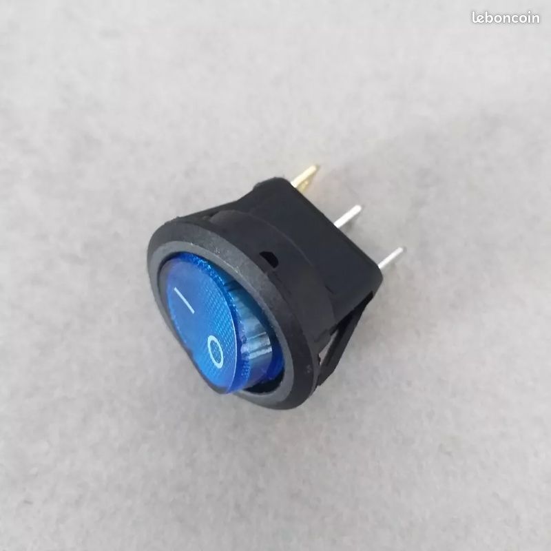 Garosa Interrupteur à LED 12V 20A voiture de course couverture rouge lumière LED SPST basculer