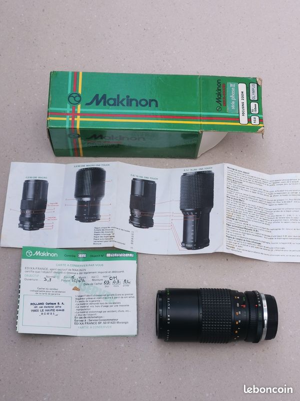 Zoom Auto Makinon 75-150 1:3,8 monté Minolta très bon état général avec