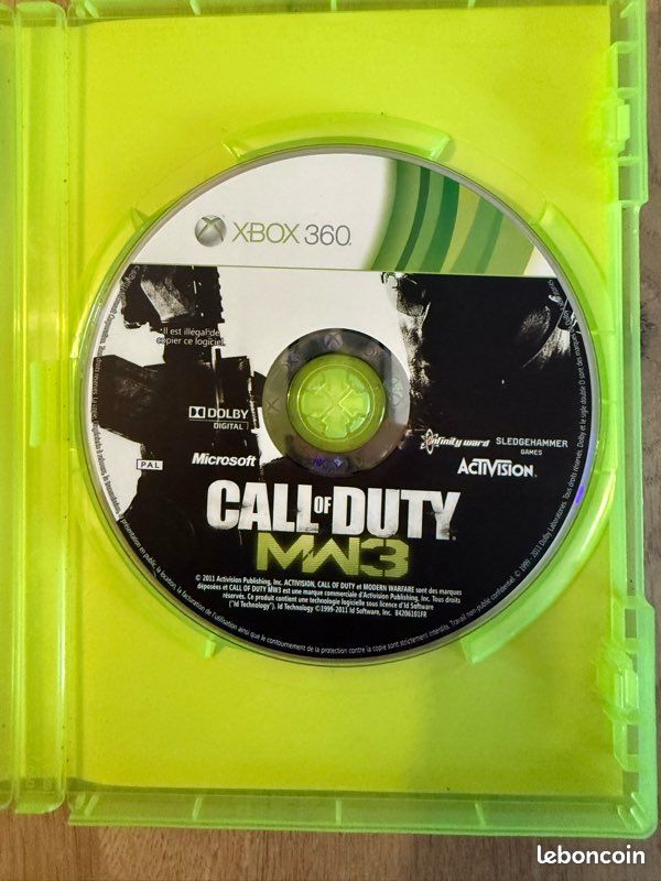 Jeu Microsoft Xbox360 call of duty MW3 Version PAL FR