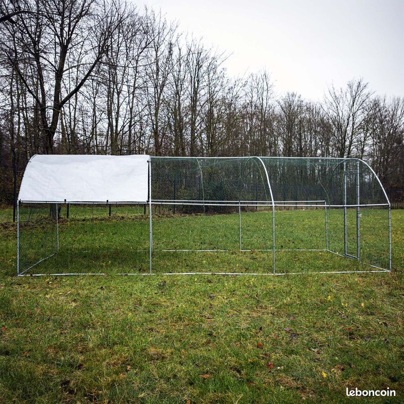 Enclos grillagé poulailler jardin 6x3x2m volière 18m² chatière 18m² enclos chat parc poule oie TOP (image 2)