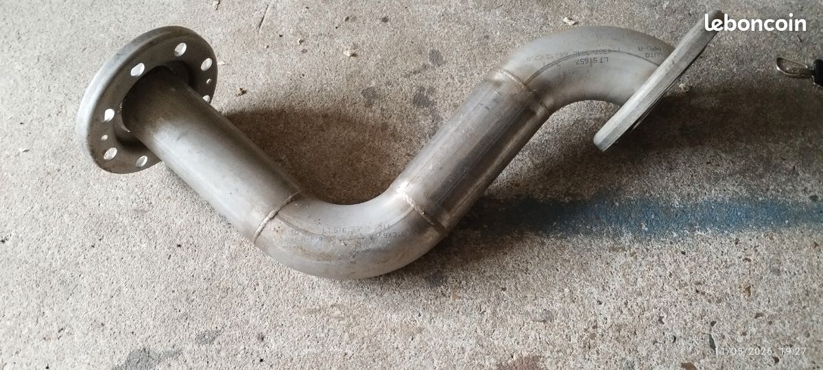 Tuyau inox courbé évacuation d'eau (image 1)