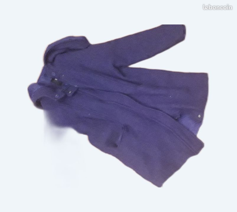 Caban court bleu vif avec capuche 14 ans (image 1)