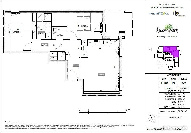 Appartement 3 pièces 65 m² · à Quéven · 65 m² · 765 €