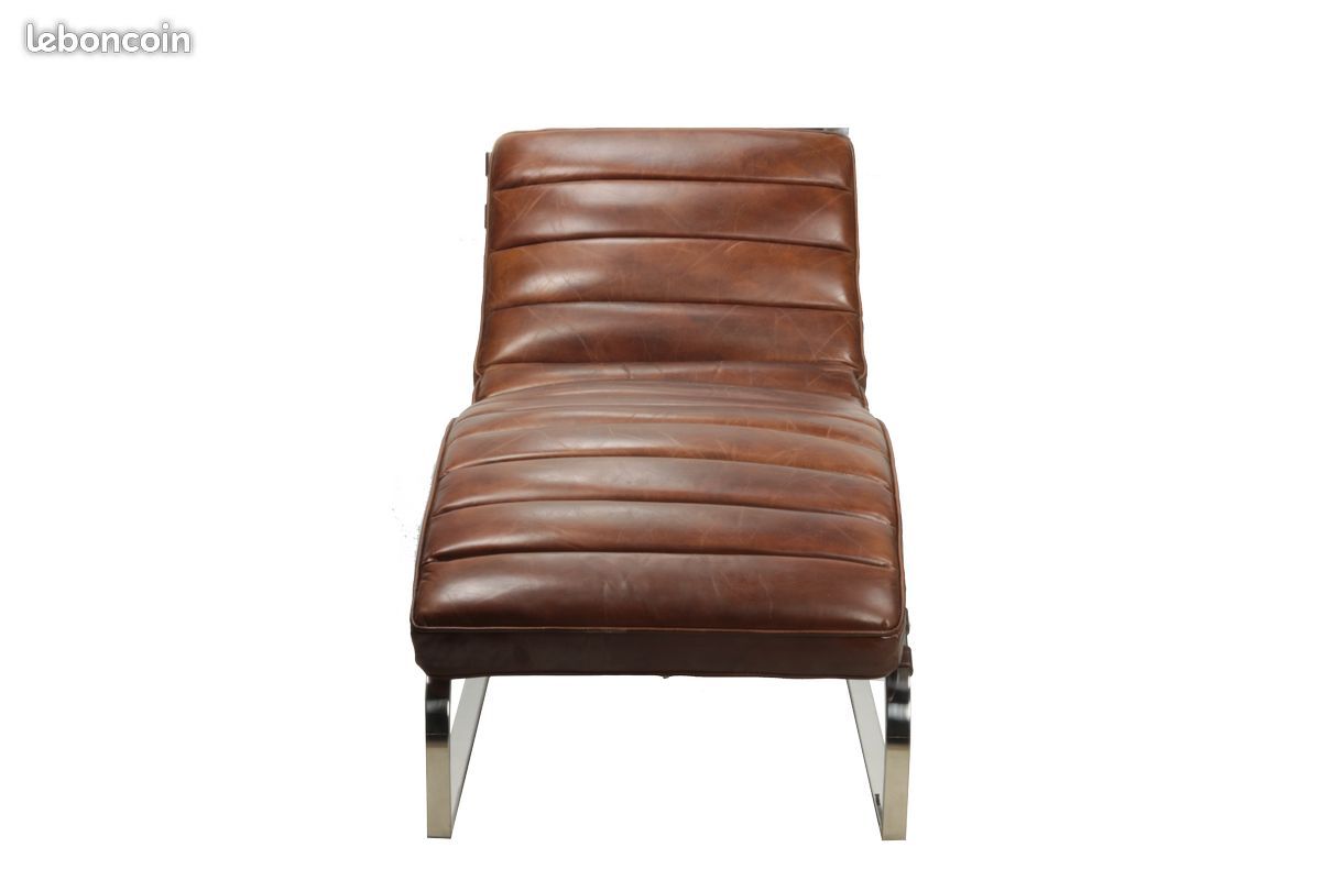 Fauteuil en cuir cigare (Neuve) - Livraison gratuite (image 4)
