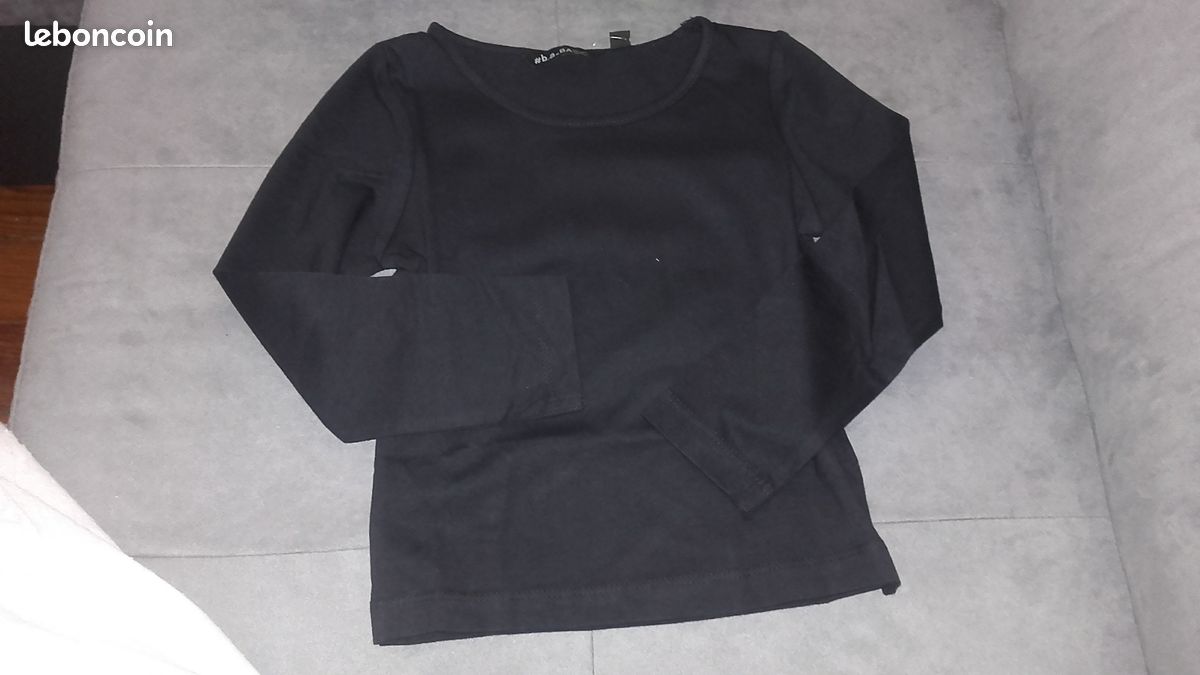 T shirt ml noir 4 ans (image 1)