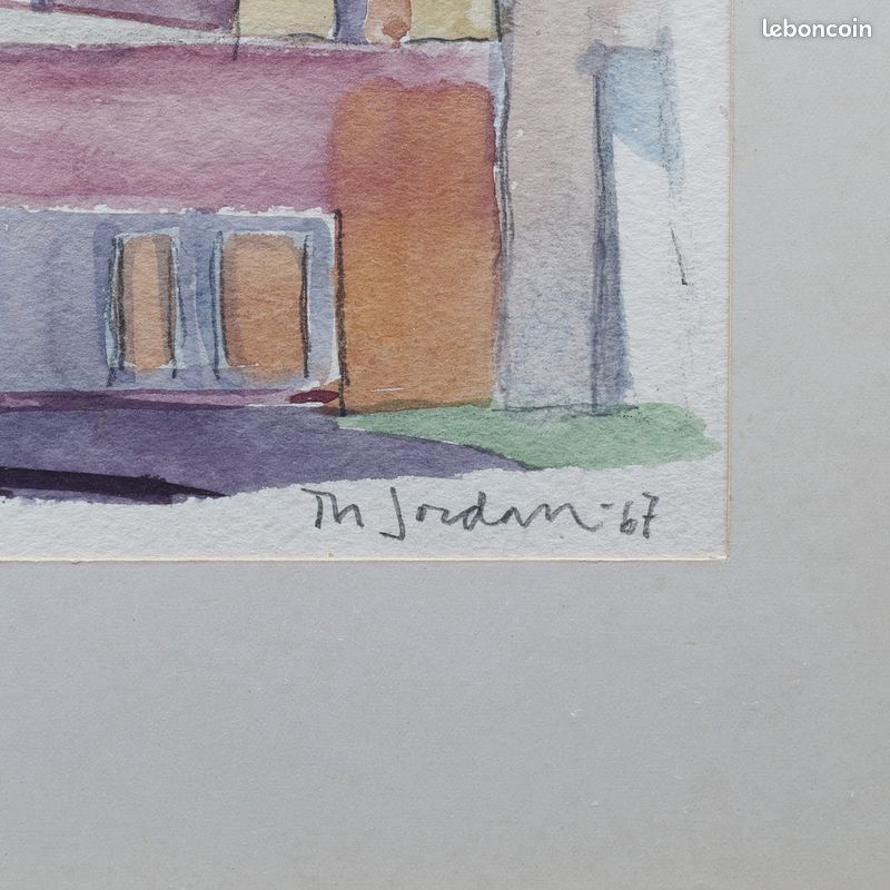 Aquarelle originale de Thore Jordan (1930 - 1997) (image 3)