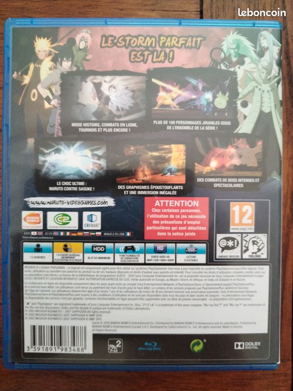 Naruto Shippuden : Ultimate Ninja Storm 4 Playstation Hits Jeu Ps4 à Prix