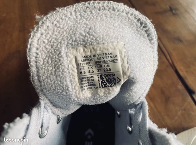 Converse Chuck Taylor Lift montantes à plateforme imitation peau de mouton (image 5)