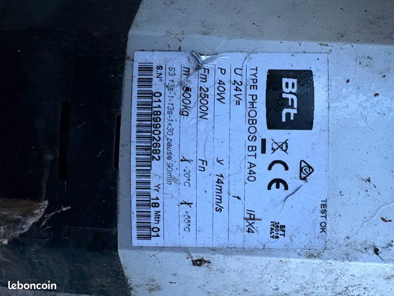 Motorisation pour portail battant BFT (image 2)