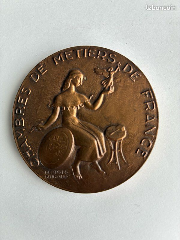 MÉDAILLE BRONZE MONNAIE, de paris OFFERT PAR CHARLES CUTTOLI SÉNATEUR