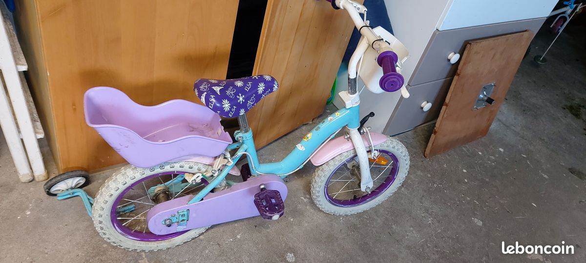Vélo Disney La Reine des neiges pour enfants, 12 po, bleu/blanc | Canadian Tire
