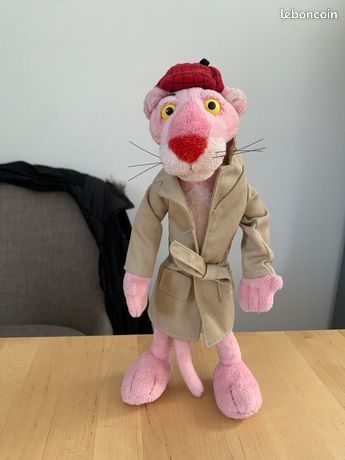 Peluche Panthère Rose Profran – 1983 – Made In France – État D'occasion