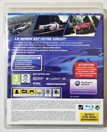 Gran Turismo 6 édition Anniversaire PS3 - Version Française Complète - Bon état - Jeu Occasion