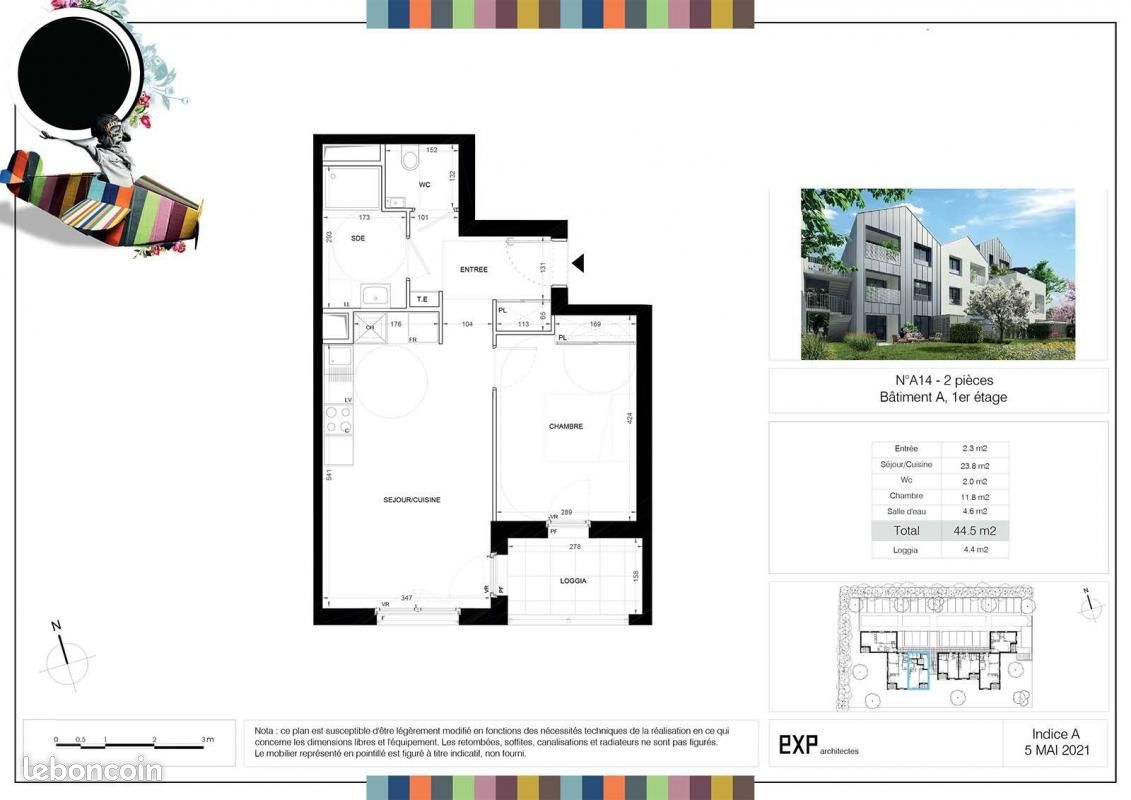 Appartement a louer saran - 2 pièce(s) - 44 m2 - Surfyn