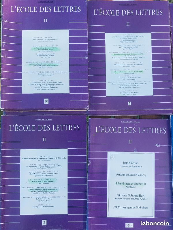 64 numéros L'école des lettres pour le second cycle (image 2)