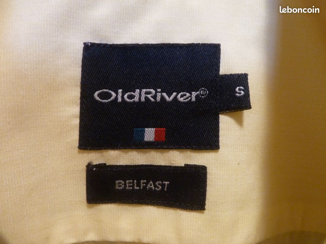 Chemise manches longues en coton jaune "Old River" T S/M (image 4)