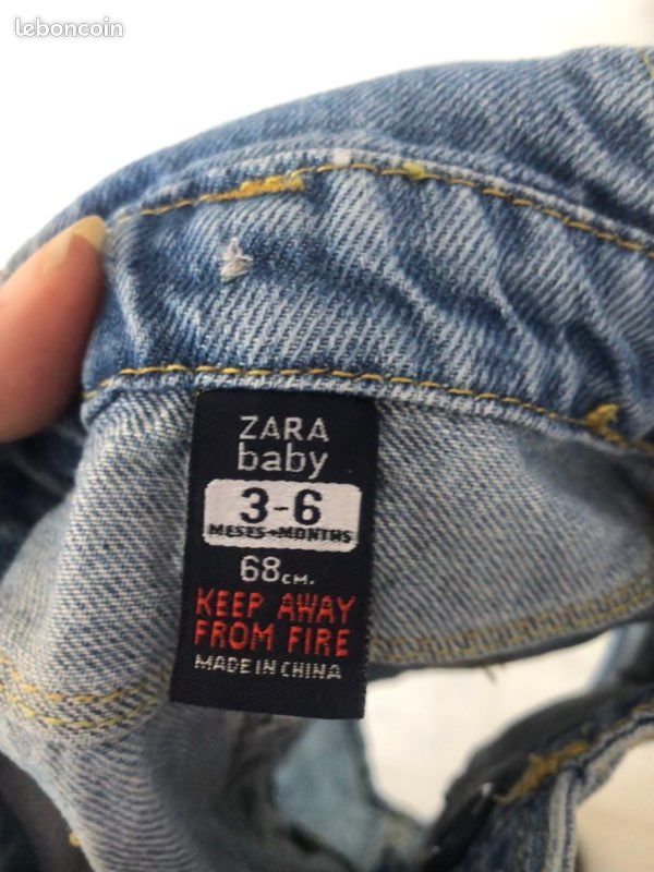 Salopette jupe jean Zara baby 3-6mois TBE (image 4)