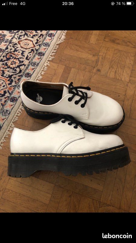 plateforme basse blanche Chaussures