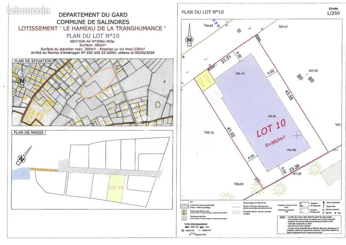 Terrain 982 m² · à Salindres · 982 m² · 95 000 €