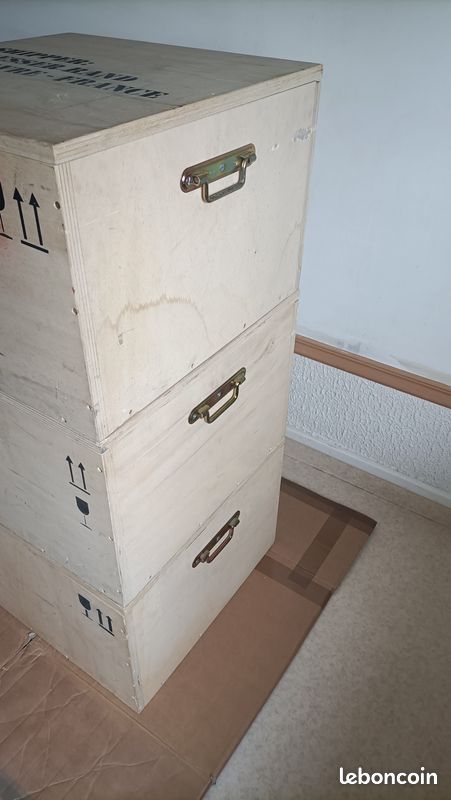 Caisses/Boîtes de rangement bois "47x47x31" (Bien Lire la description SVP) (image 2)