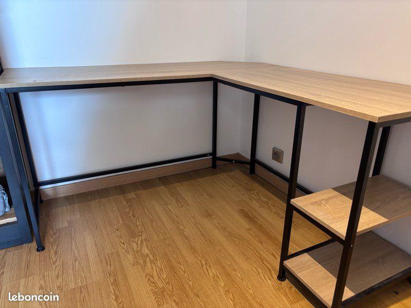 Bureau d’angle style industriel (image 1)