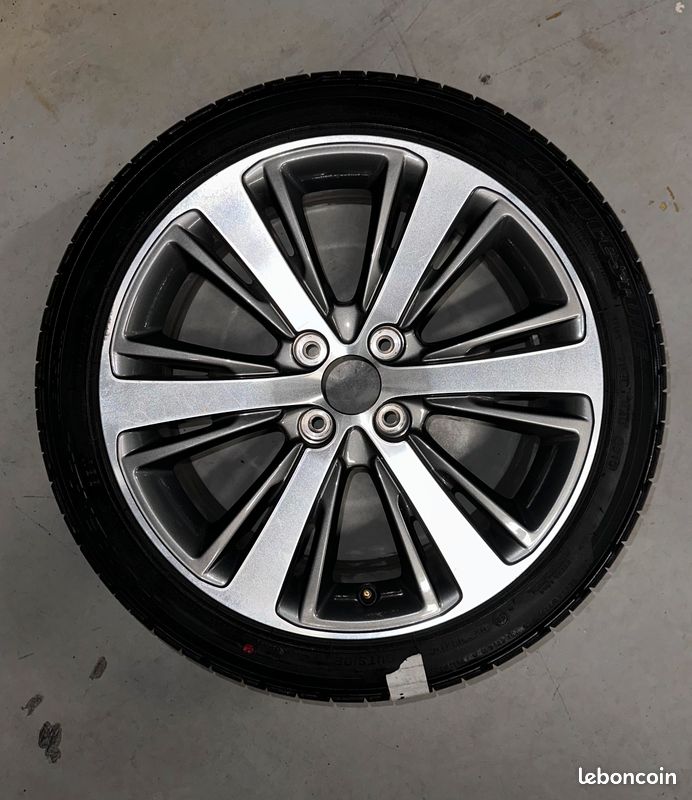 1 JANTE PEUGEOT 208-ORIGINAL-17 Pouces + Pneu Premium BRIDGESTONE (image 1)