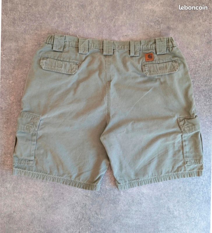 Short Cargo Fille TU Vert Clair Taille 9 Ans Détail Broderie Occasion