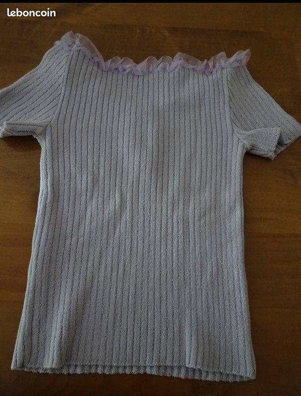 Haut manches courtes en maille Chicks Taille unique (image 2)
