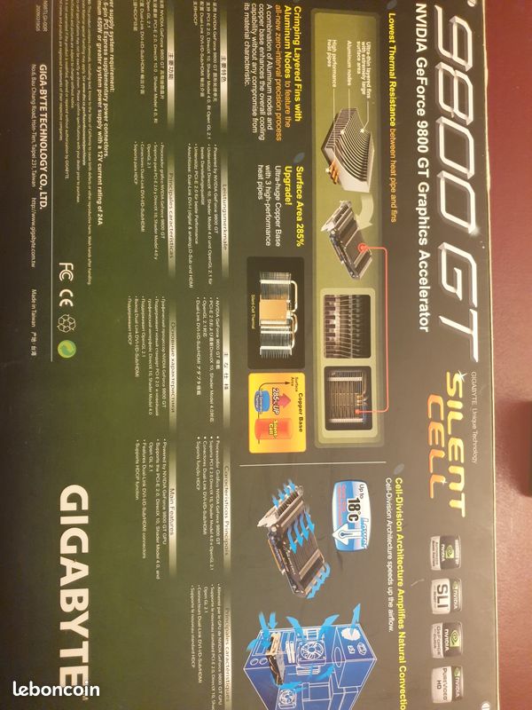 Gigabyte Nvidia Geforce 9800 GT Silent Cell 1gb/256bit (image 6)