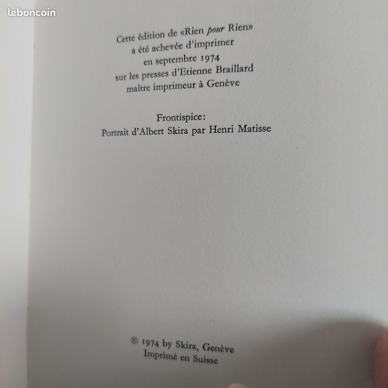 Albert SKIRA "Rien pour rien" (image 7)
