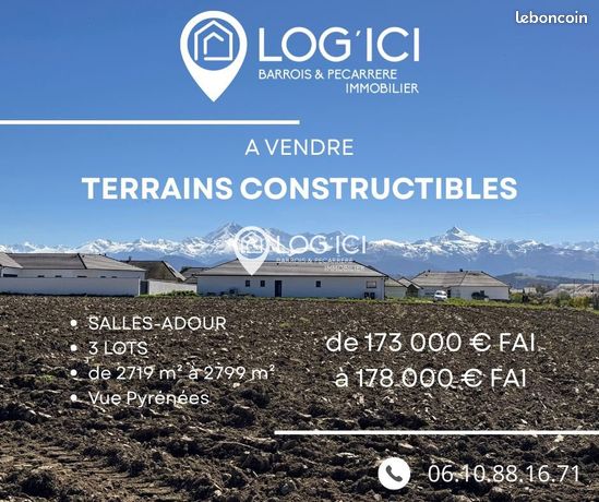 Terrain 2719 m² Salles-Adour
