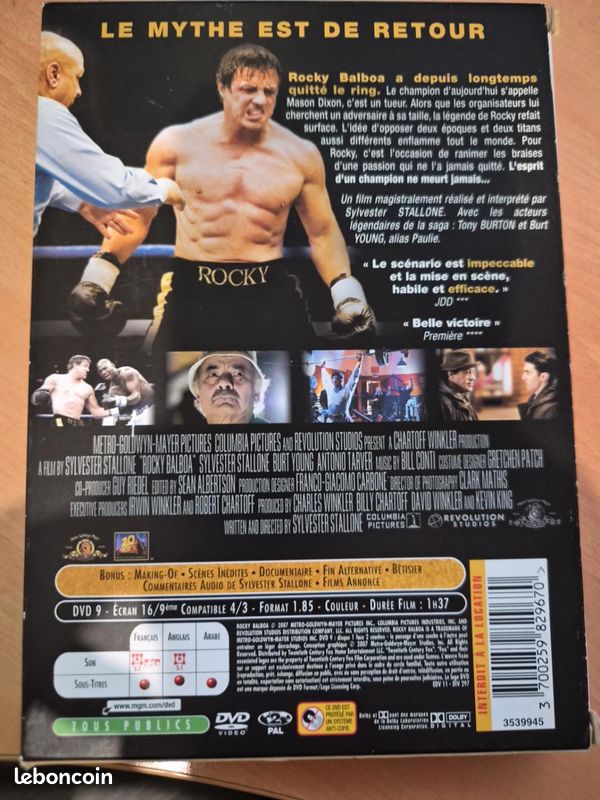 Rocky Balboa – DVD – Sylvester Stallone – Édition française (image 2)