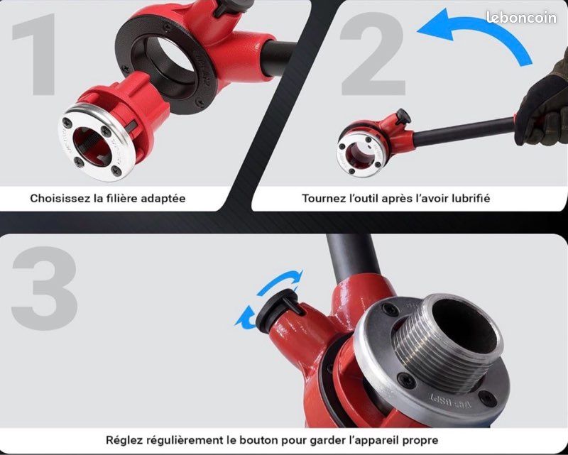Coffret fileuse tube acier extérieur (image 10)