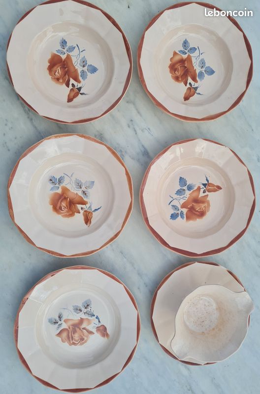 Assiettes creuses et saucière Digoin 9181 (image 4)