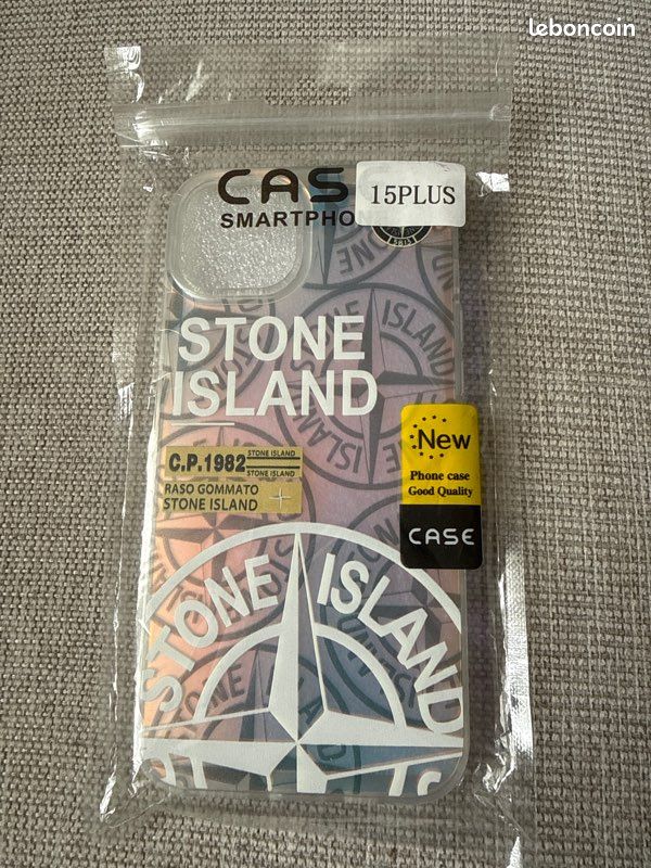 Coque Arrière Stone Island Pour IPhone 15 Plus – Neuve
