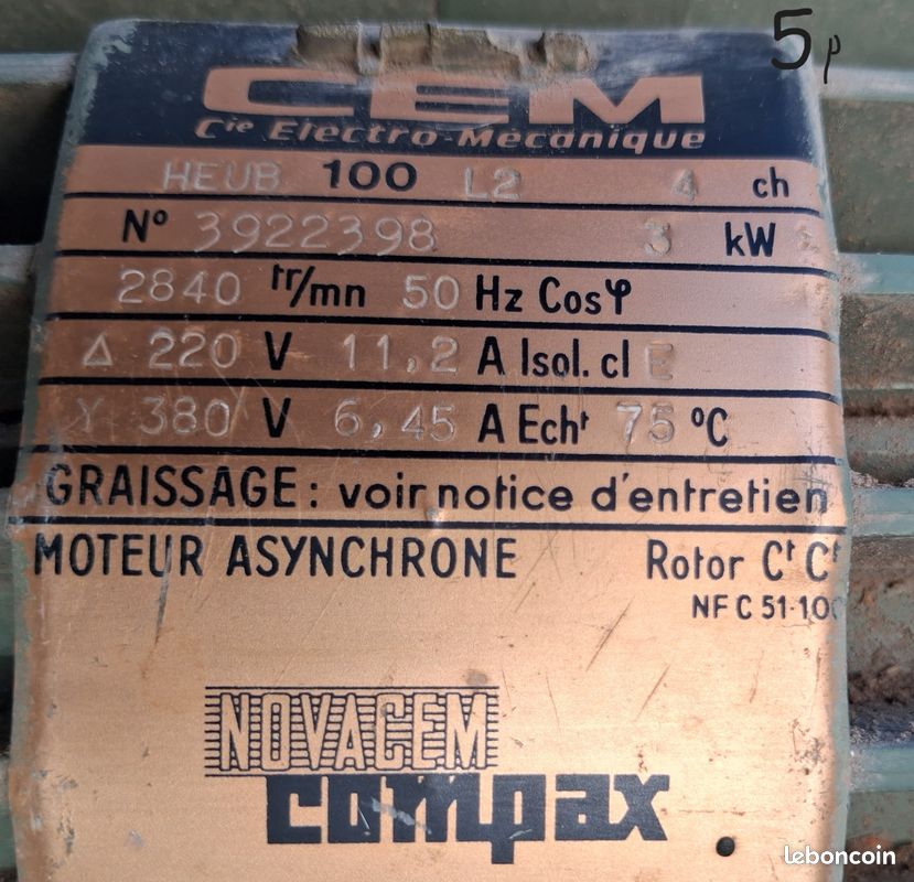 7 Moteurs électrique triphasé 220 V – 380 V (image 7)