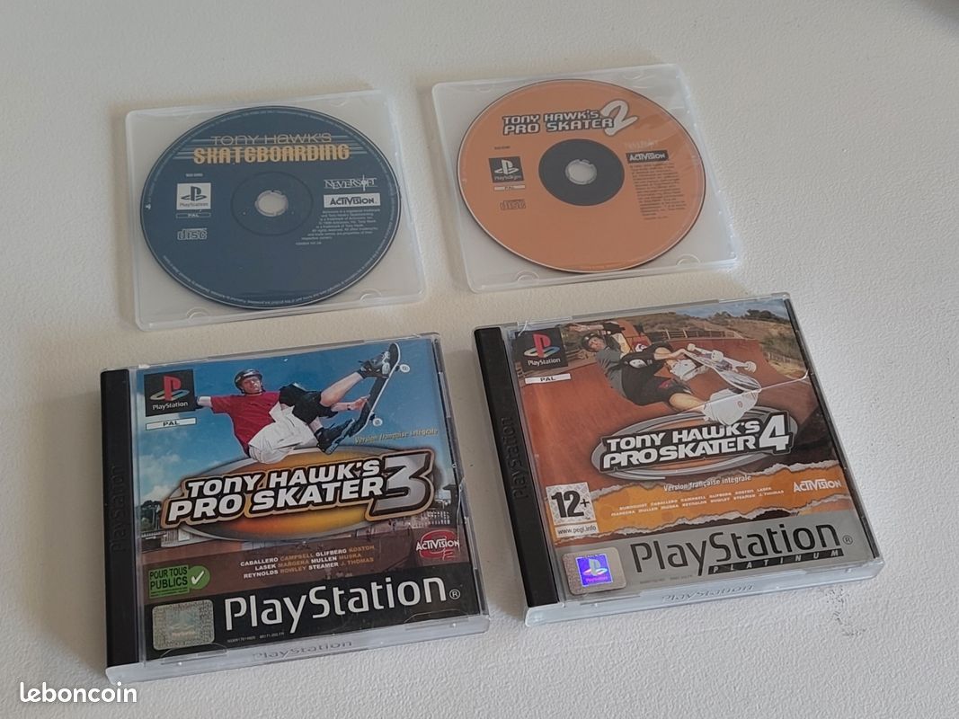 [PS1] Lot Tony Hawk's Pro Skater 1 + 2 + 3 + 4 (image 1)