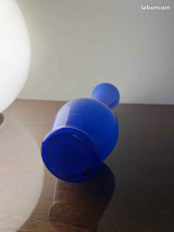 Vases Murano soufflés bleu et jaune (image 4)