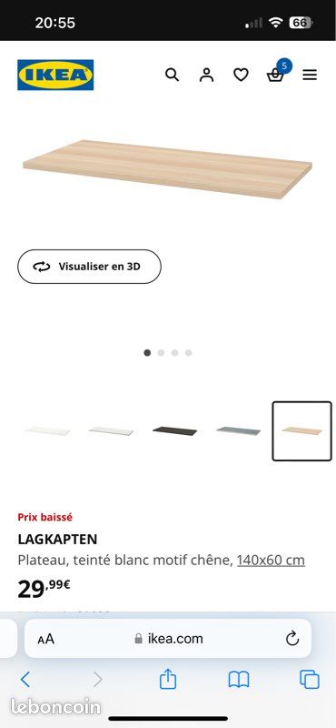 Vend bureau IKEA modulable (image 4)