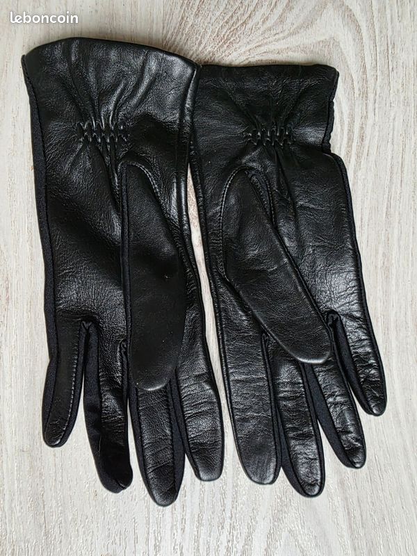 Gants féminin cuir agneau 🍒Isotonner vintage🍒taille unique mains fines taille 5 (image 2)