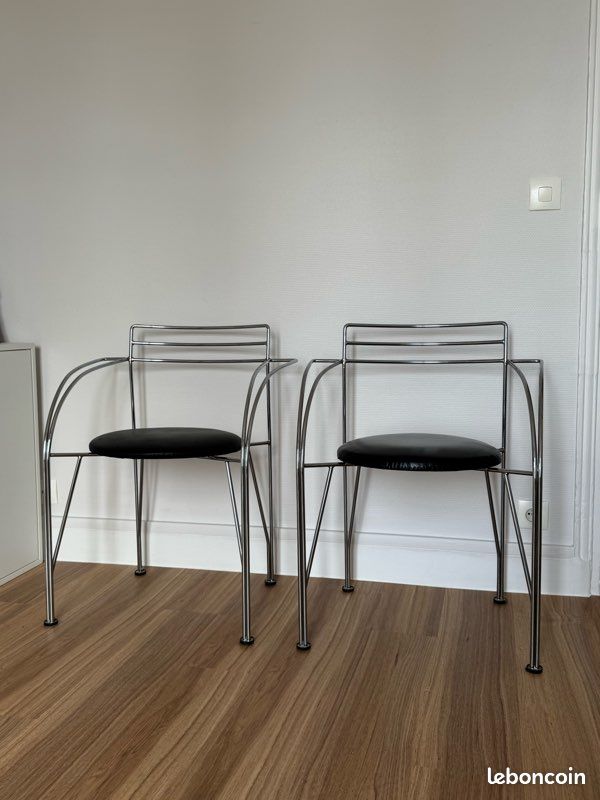 2 Chaises / Fauteuils Lune d’Argent par Pascal Mourgue pour Fermob 1980 (image 1)