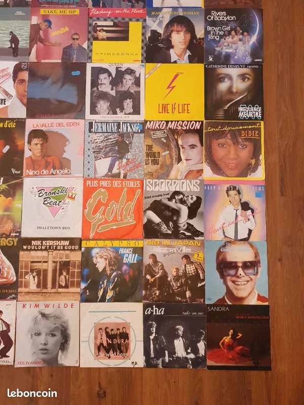 Vinyle 45 tours, Sting, Collins, Goldman, Dion, Queen, Sandra, Stones (image 4)