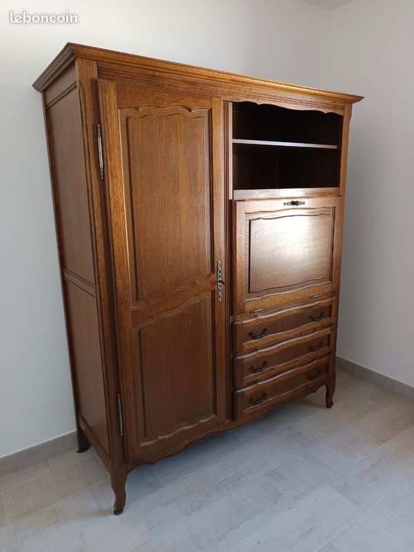 Armoire en bois avec son secrétaire intégré (image 2)