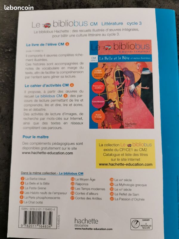La Belle et la Bête et autres histoires Bibliobus Hachette CM Cycle 3 (image 4)