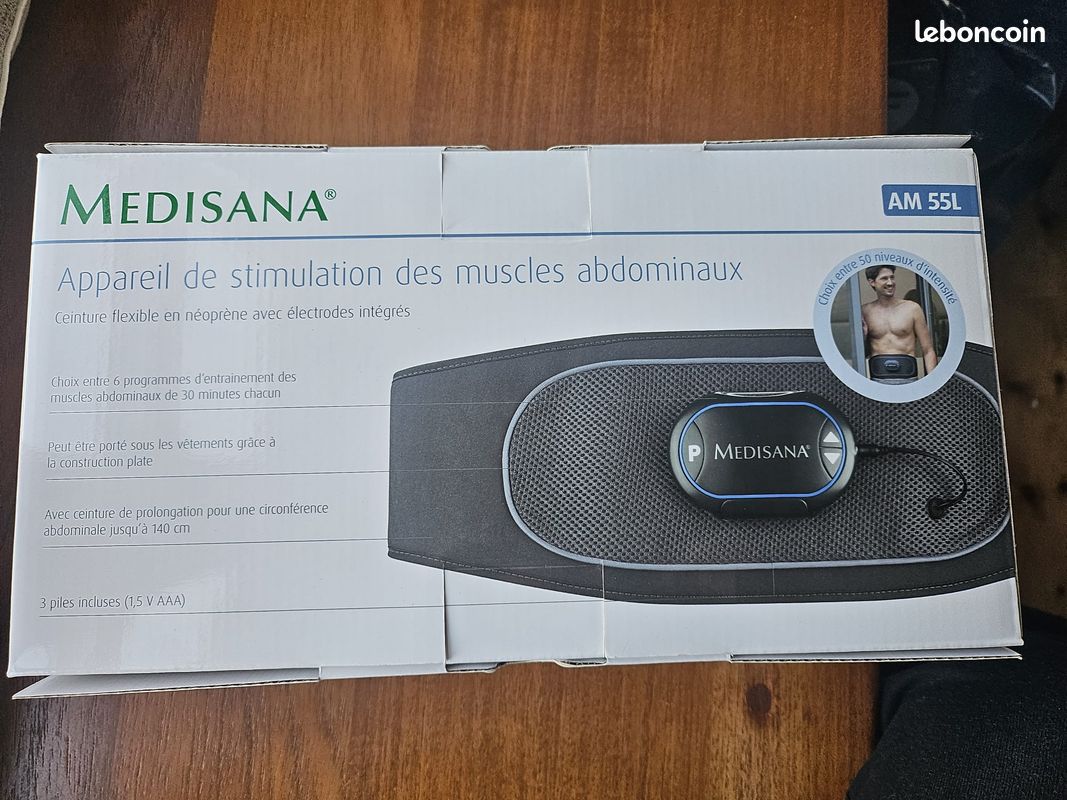 Ceinture EMS Medisana – Stimulation Musculaire Abdos, Bras, Jambes, 15 Niveaux D'intensité