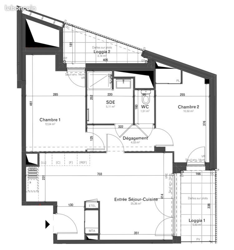 Appartement 3 pièces 67 m² · à Rennes · 67 m² · 218 000 €