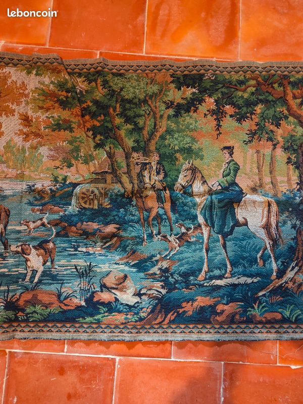 Tapisserie Vintage Chevaux LTD - 34x46 Pouces - High Point NC - Suspension Murale